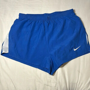 Nike Dri-Fit Running Shorts With Built-in, Blue, Open Side Slits Size L